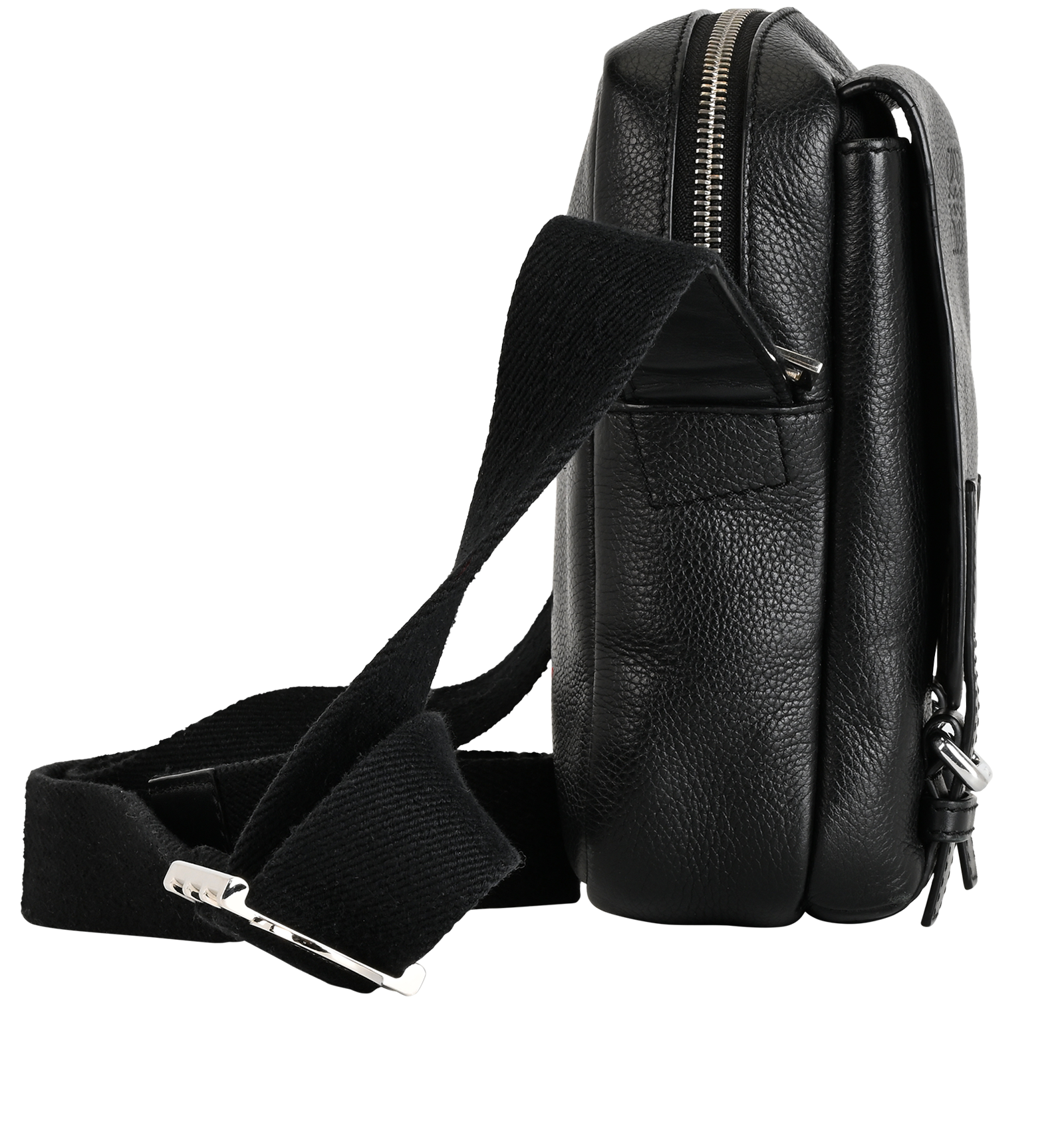 Military Crossbody XS, &pound;575, Handbags, Black, Leather, Side view